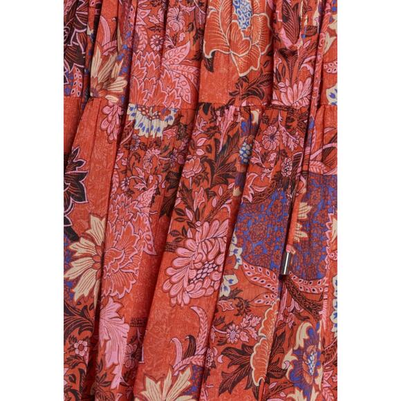 A.L.C. Elise Long Sleeve Silk Minidress in Pink/ Russet Multi, Size 0 - Picture 8 of 15